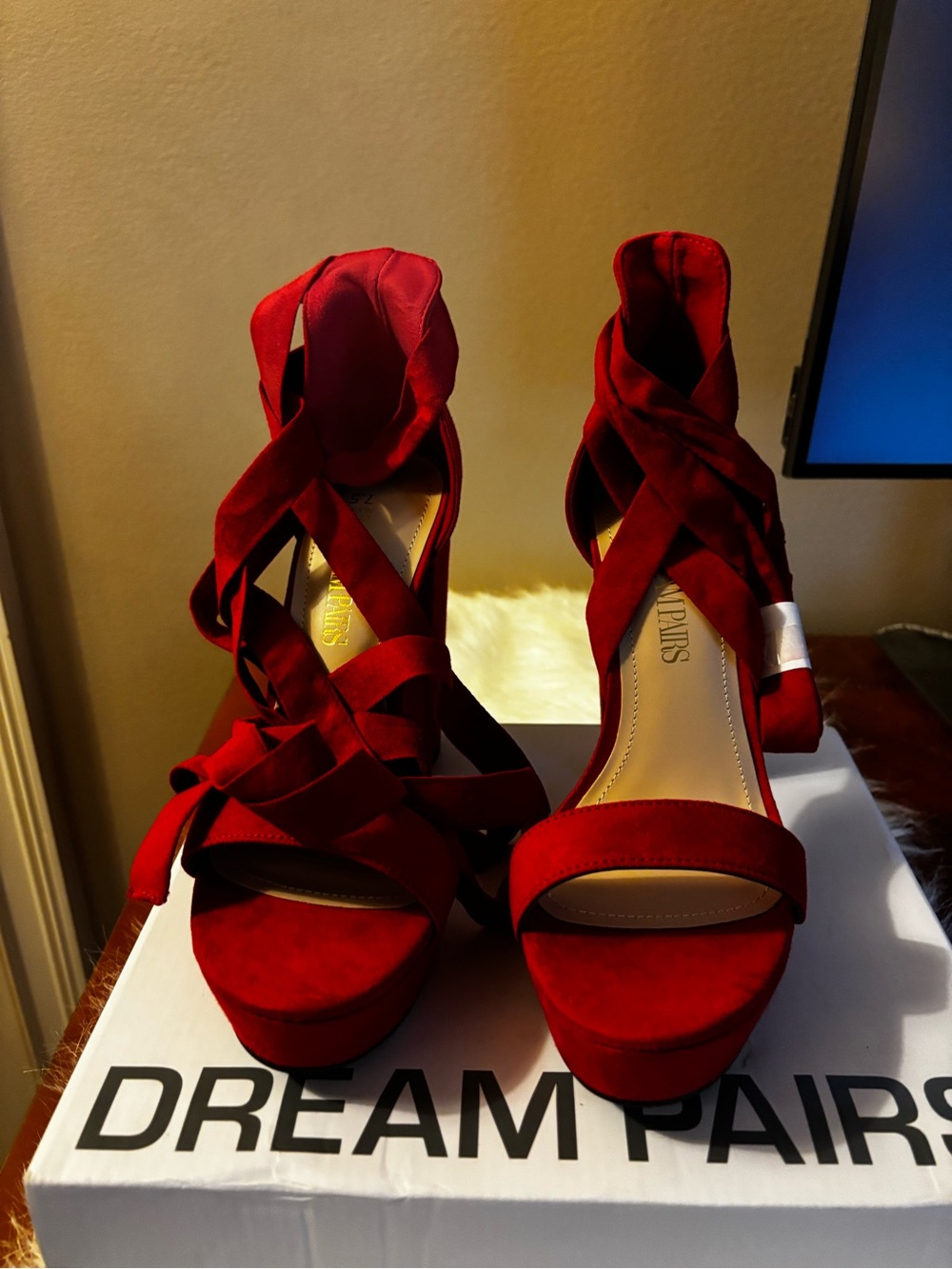Red Heels , wraps up to knee
